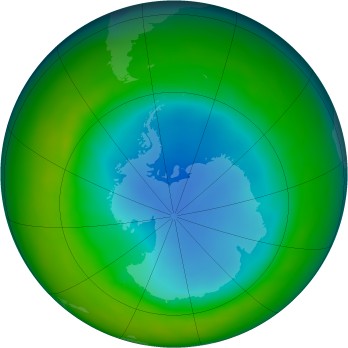 Antarctic ozone map for 2010-08
